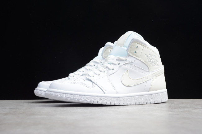 Air Jordan Wmns Air Jordan 1 Mid 'White Ivory' BQ6472-112