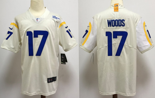 Los Angeles Rams Road Game Jersey White NO.17 NACUA
