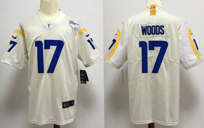 Los Angeles Rams Road Game Jersey White NO.17 NACUA