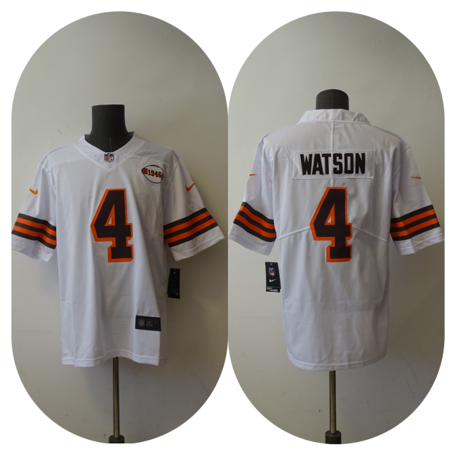 Cleveland Browns Jersey Vintage White NO.4 WATSON