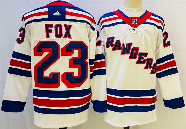 New York Rangers Home Jersey White 22/23 NO.23 FOX
