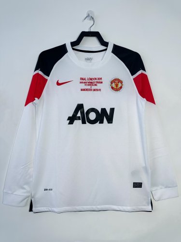 Manchester United Champions' League Third Long Sleeve Retro Jersey 2011/12