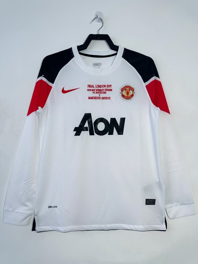 Manchester United Champions' League Third Long Sleeve Retro Jersey 2011/12