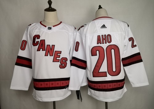 Carolina Hurricanes Away Jersey 2023 Stanley Cup White NO.20 AHO