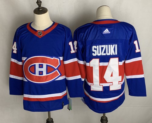Montreal Canadiens Home Breakaway Jersey Blue NO.14 SUZUKI
