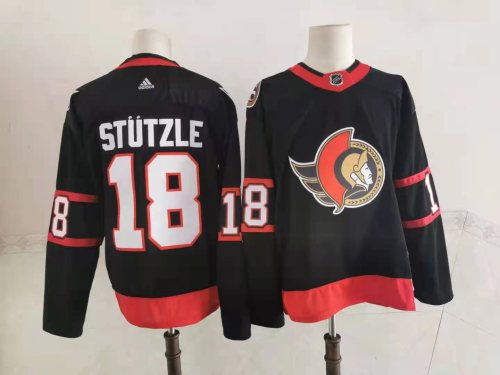 Ottawa Senators 20/21 Reverse Retro Jersey Black NO.18 STUTZLE