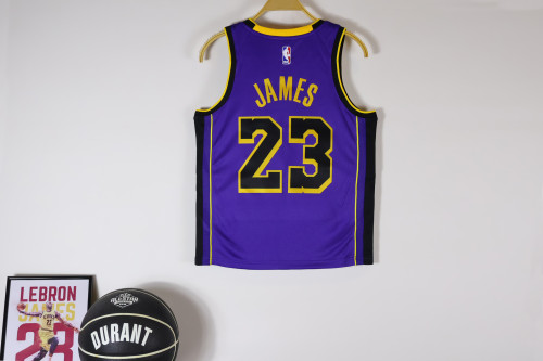 Los Angeles Lakers Kids Jersey Black Statement Edition 22/23 NO.23 JAMES