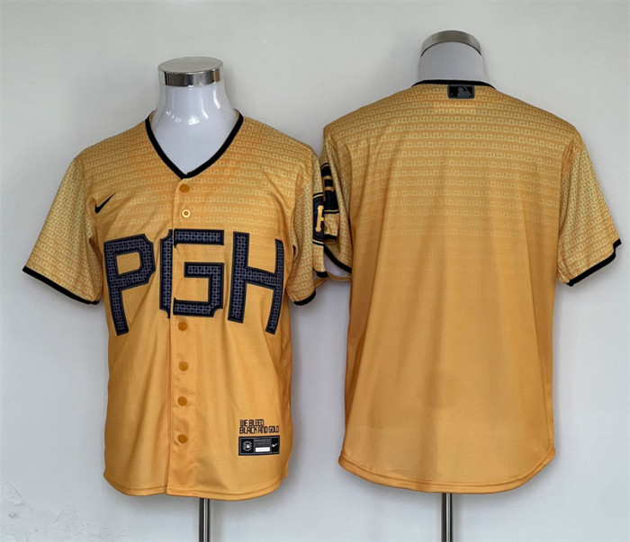 Pittsburgh Pirates Jersey Yellow City Version NO Number