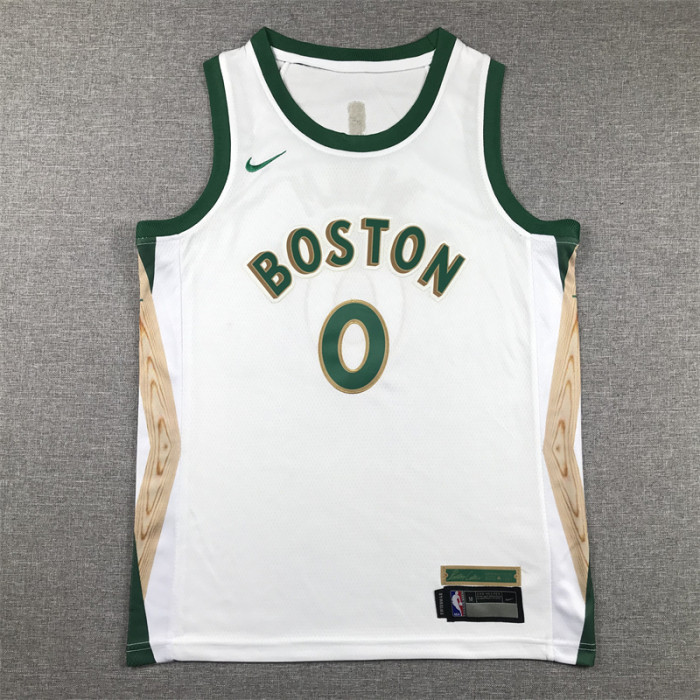 Boston Celtics KIds Jersey White City Edition 23/24 NO.0 TATUM