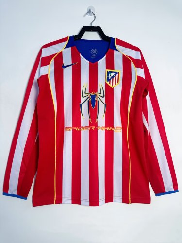 Atletico Madrid Home Long Sleeve Retro Jersey 2004/05