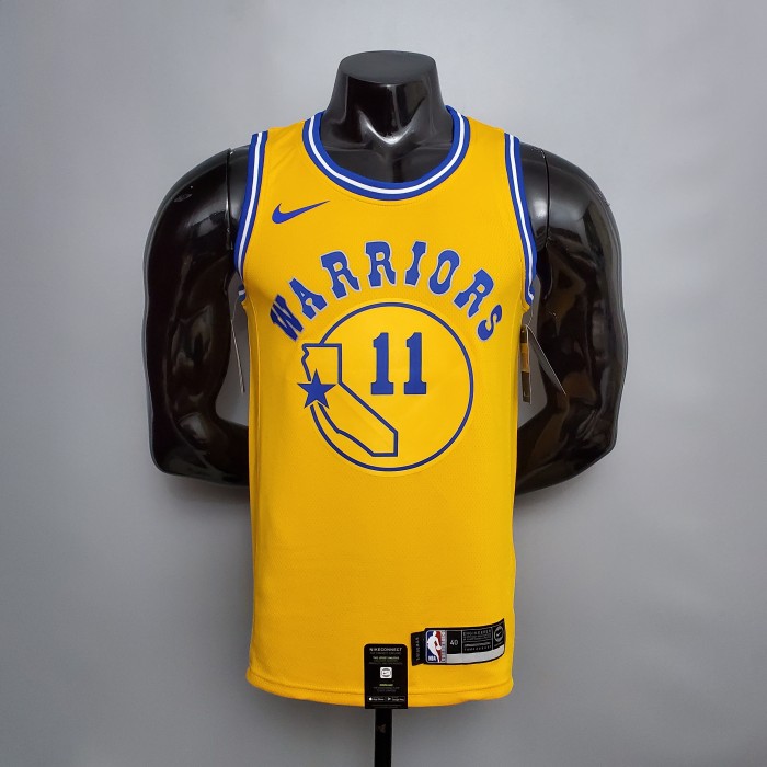 Klay Thompson Golden State Warriors Retro Version Swingman Jersey Yellow