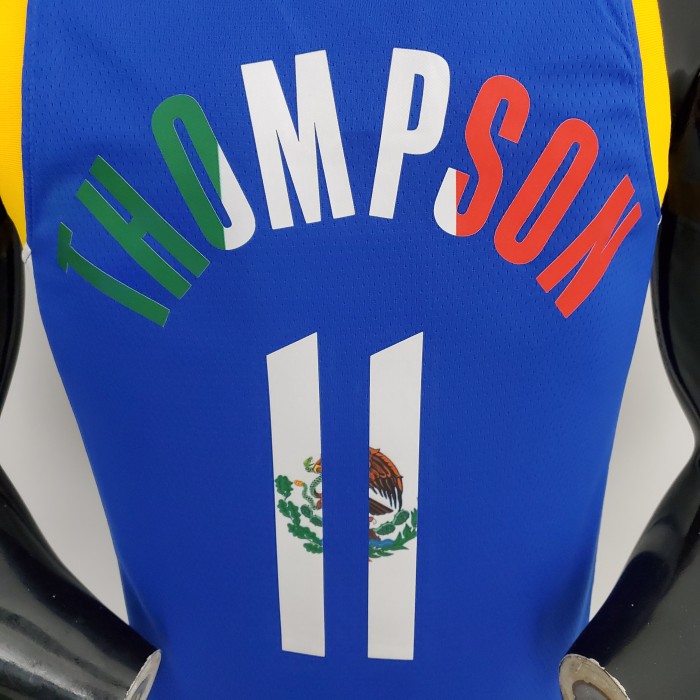Klay Thompson Golden State Warriors 75th Anniversary Swingman Jersey Mexico Edition Blue