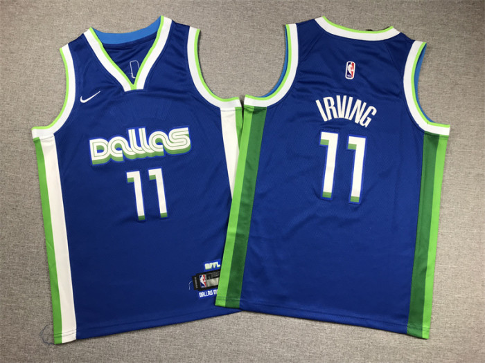 Dallas Mavericks Kid Jersey Blue City Edition 2023 NO.11 IRVING
