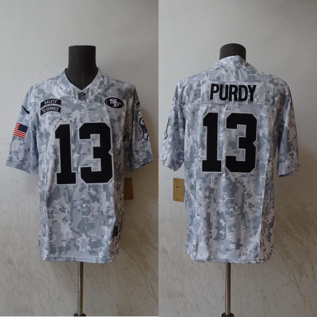 Dallas Cowboys Jersey Navy Salute NO.13 PURDY