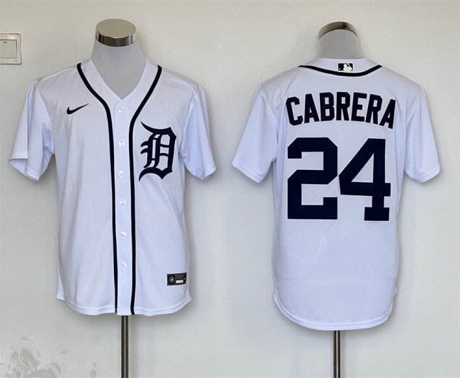 Detroit Tigers Jersey White Fan Version NO.24 CABRERA