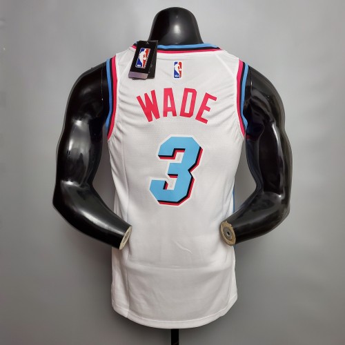 Dwyane Wade Miami Heat V-neck Swingman Jersey White