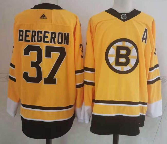 Boston Bruins Jersey Special Edition Yellow 20/21 NO.37 BERGERON
