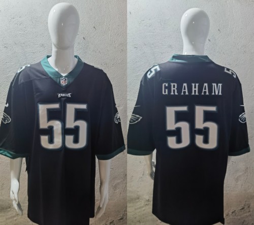Philadelphia Eagles Jersey Black 2023 NO.55 GRAHAM