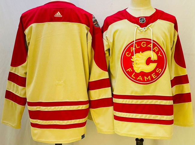Calgary Flames 2023 NHL Heritage Classic Premier Jersey Off White No Number