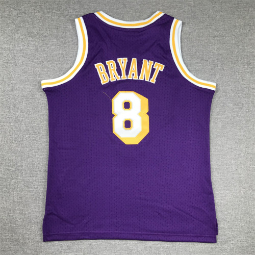 Los Angeles Lakers Kids Jersey Yellow Classics gold label NO.8 BRYANT