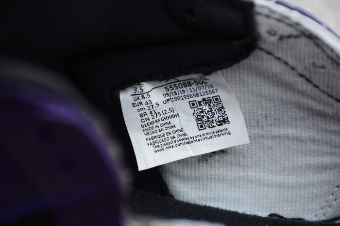 Air Jordan 1 Retro High Court Purple White 555088-500