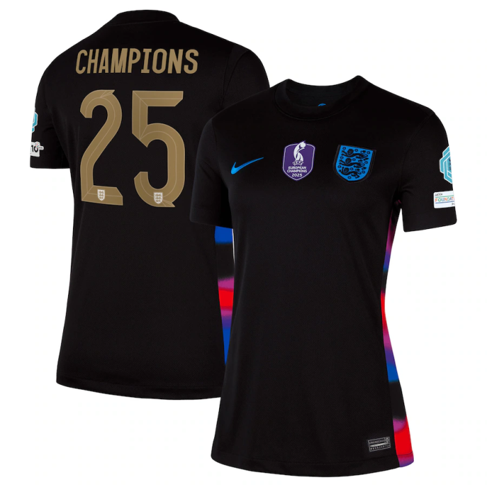 England Women's Team Euro 2025 Champions 25 Away Woman Jersey