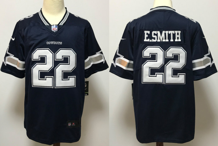 Dallas Cowboys Jersey Navy Limited Edition NO.22 E.SMITH