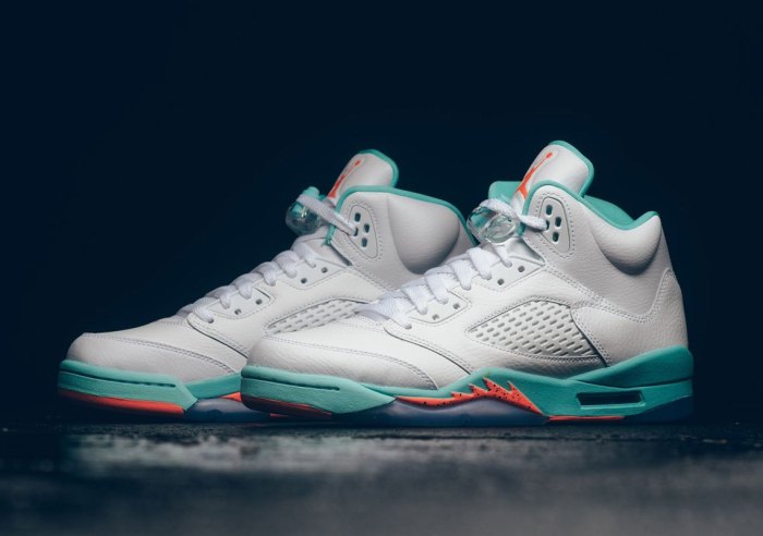 Air Jordan 5 “Light Aqua” White Blue Yellow 440892-100