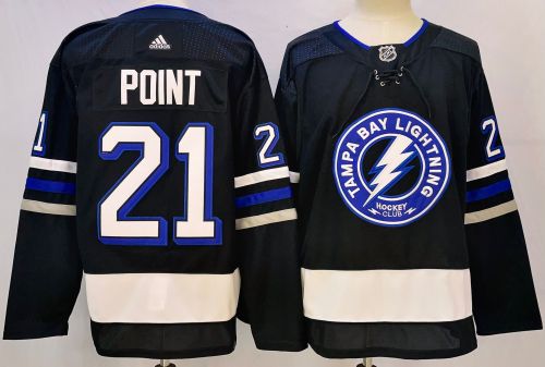 Tampa Bay Lightning Alternate Player Jersey Black NO.21 POINT