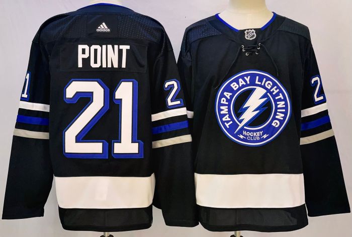 Tampa Bay Lightning Alternate Player Jersey Black NO.21 POINT