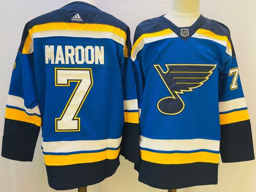 St. Louis Blues Home Breakaway Player Jersey Blue NO.7 MAROOM