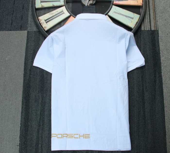 Porsche Crest Polo Shirt White NO Number