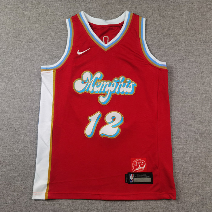 Memphis Grizzlies Kid Jersey Red City Edition 24/25 NO.12 MORANT
