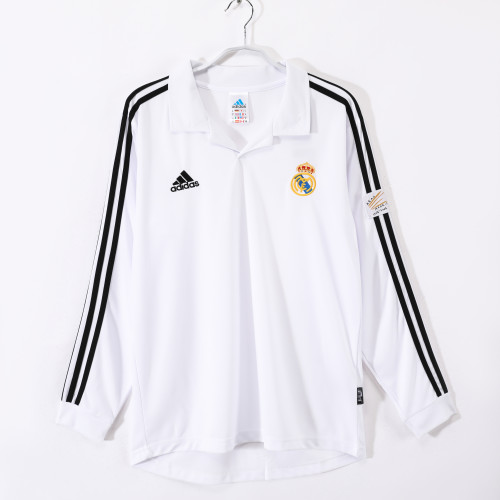 Real Madrid Home Retro Long Sleeve Jersey 2002/03