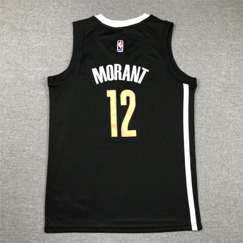 Memphis Grizzlies Kid Jersey Black City Edition 23/24 NO.12 MORANT