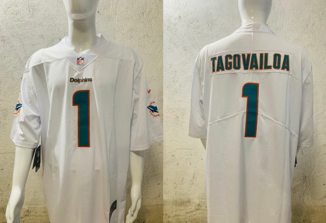 Miami Dolphins Jersey White NO.1 TAGOVAILOA