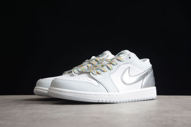 Air Jordan 1 Low SE White Metallic Silver DX6070-101