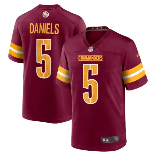 Washington Commanders Jersey Red NO.5 DANIELS