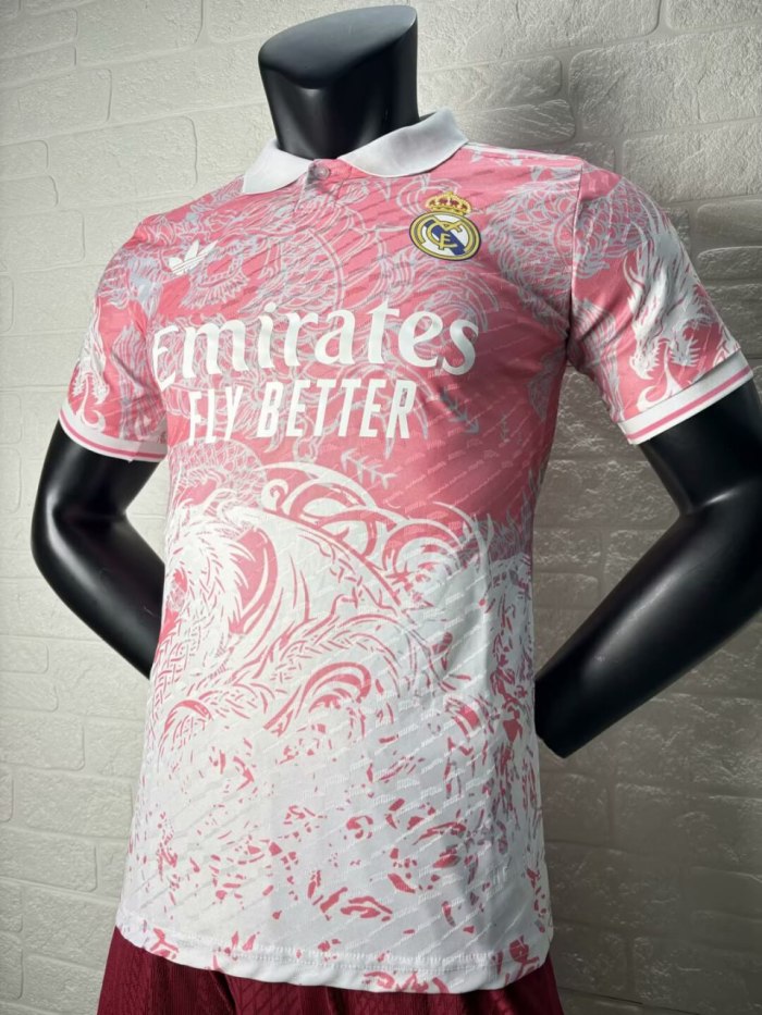 Real Madrid Pink Dragon Pattern Player Jersey 25/26