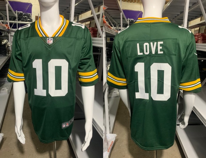 Green Bay Packers Jersey Replica Green 1996 NO.10 LOVE