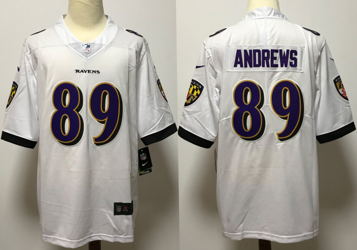 Baltimore Ravens Jersey White NO.89 ANDREWS