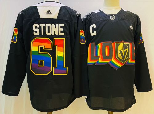Vegas Golden Knights Jersey 2024 Winter Classic Black NO.61 STONE