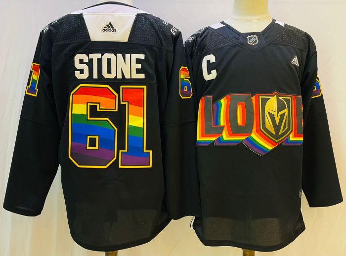 Vegas Golden Knights Jersey 2024 Winter Classic Black NO.61 STONE