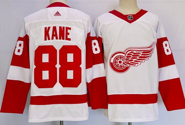 Detroit Red Wings Road Jersey White 2024 NO.88 KANE