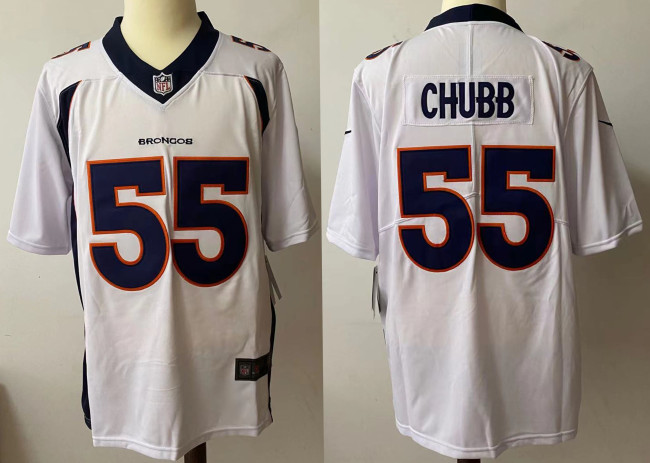 Denver Broncos Jersey White 2024 NO.55 CHUBB