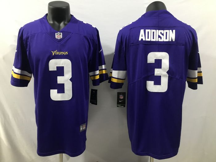 Minnesota Vikings Alternate Jersey Purple NO.3 ADDISON