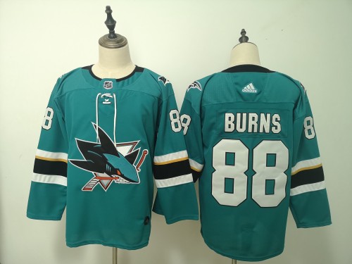 San Jose Sharks Alternate Player Jersey Green NO.88 BURNS