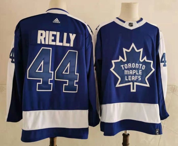 Toronto Maple Leafs Jersey Reverse Retro Blue Grey 2022 NO.44 RIELLY