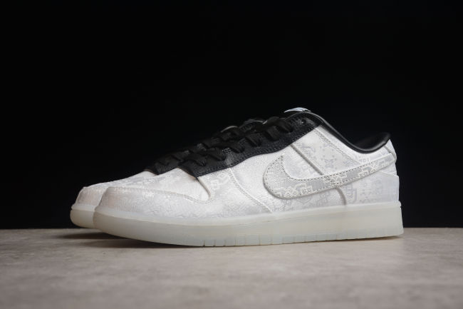 FN0315-110 CLOT × Fragment × Nike Dunk Low White Black