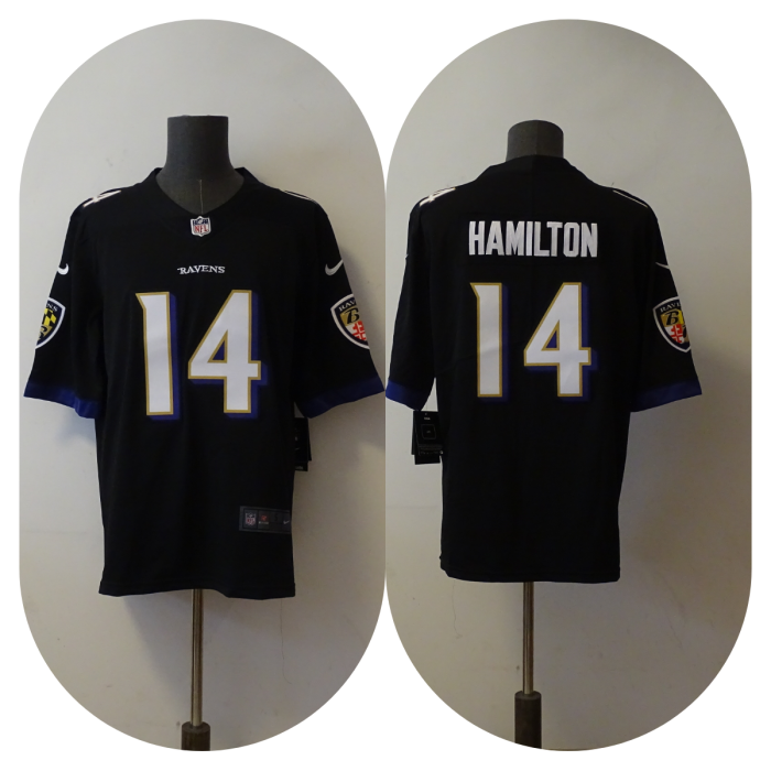 Baltimore Ravens Jersey Black NO.14 HAMILTON